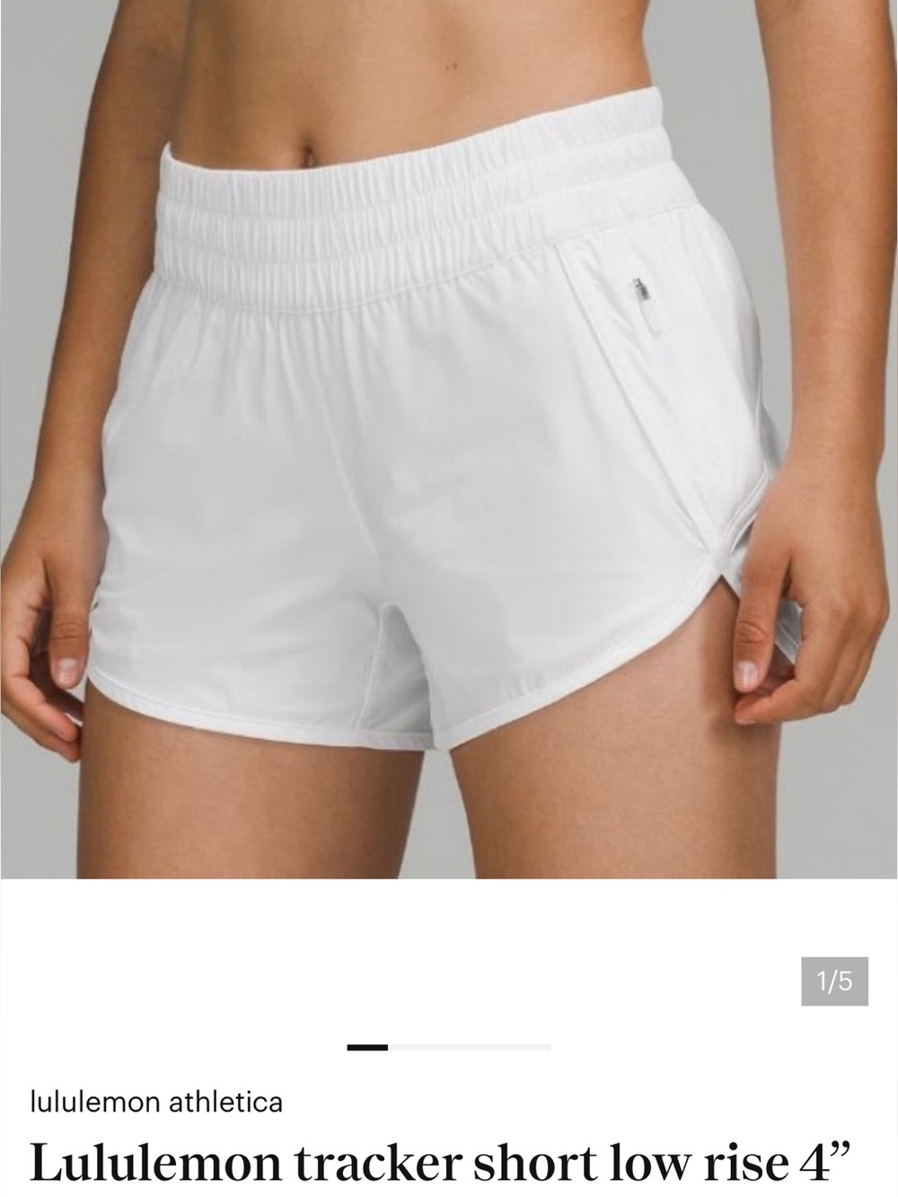 Lululemon tracker short white